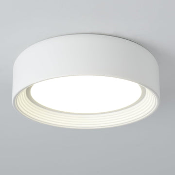 Dimmable White Flush Mount Ceiling Light,11.81 in LED 5CCT Fixture | 24W Matte Close to Ceiling,3000K-6500K Round