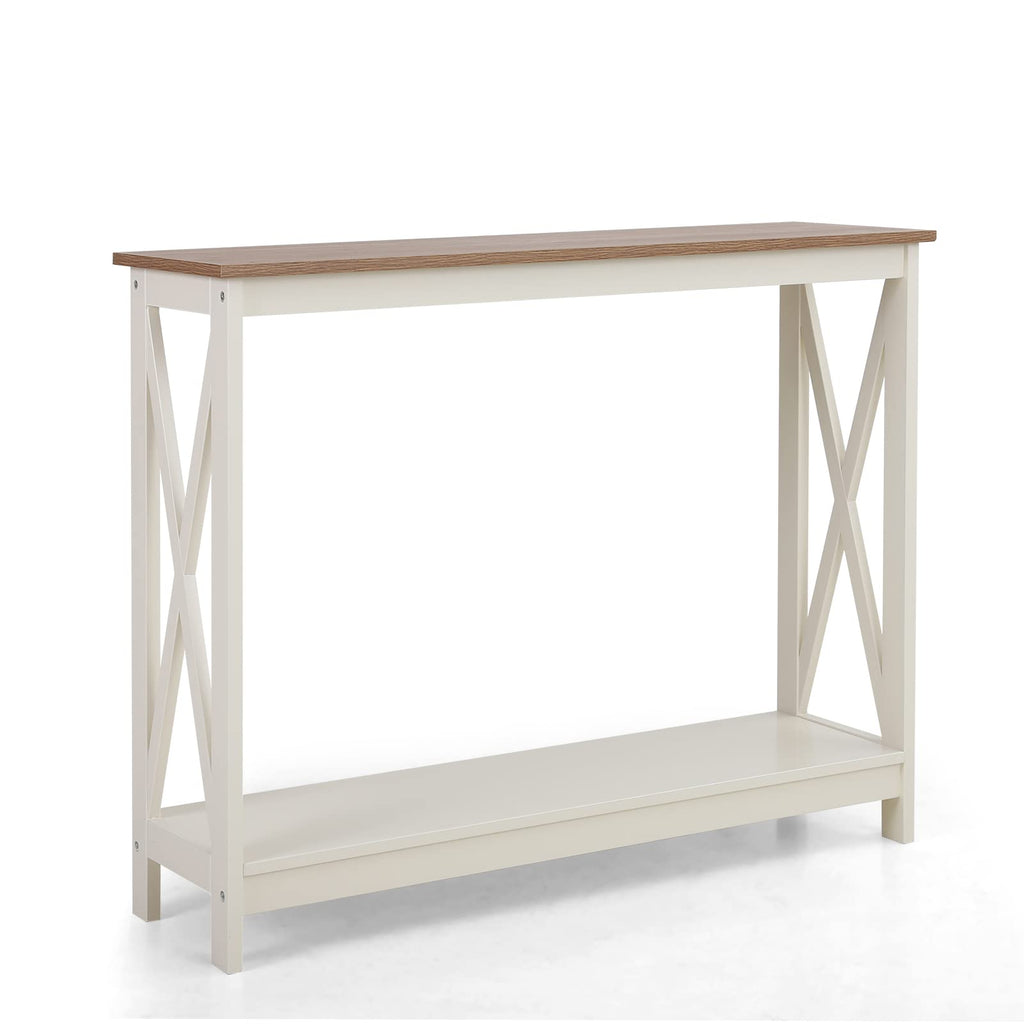 White Entryway Table, Narrow Console Table, Farmhouse Entry Table
