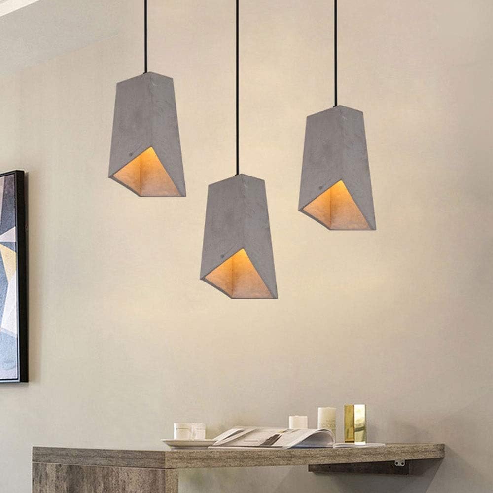 Industrial Ceiling Pendant Lamp with Cement Lampshade
