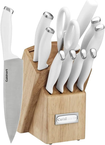 Block Knife Set, 12pc Cutlery Knife Set with Steel Blades for Precise Cutting, Lightweight, Stainless Steel, Durable