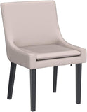 Modern Dining Chairs Set of 2, Upholstered Corduroy Accent Side Leisure Chairs with Mid Back and Wood Legs for