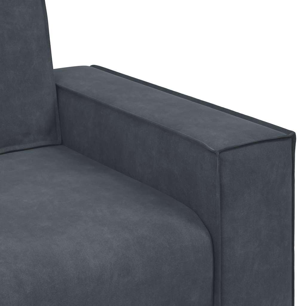 47.2 Inch Velvet 2-Seater Sofa Dark Gray, Upholstered Small Sofa with Wide Armrests , Sturdy Wood and Metal Frame