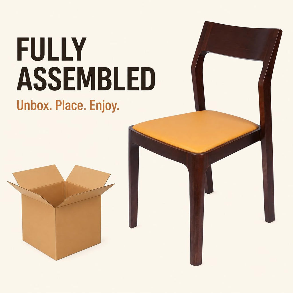 Dining Chairs Set of 2, Fully Assembled, Solid Beech Wood