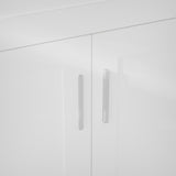 24" White Freestanding Bathroom Vanity with Single Sink - Modern Vanity Cabinet