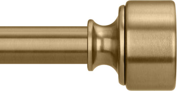 Warm Gold Curtain Rods for Windows 120 to 170 Inch, Extra Long Heavy Duty Brass Curtain Rod, 1" Diameter Adjustable