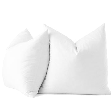 26x26 Feather Down Euro Pillow Inserts 100% Cotton Cover Set of 6