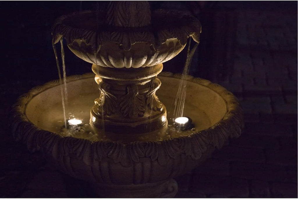 Ibiza Classic Outdoor Floor Fountain, Sandstone, 45 Inch Height, 25.5 Inch Width, 25.5 Inch Depth