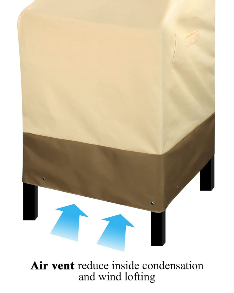 High Back Waterproof Heavy Duty Stackable Outdoor Bar Stool Cover Patio Furniture Covers Outside Lounge Deep Seat