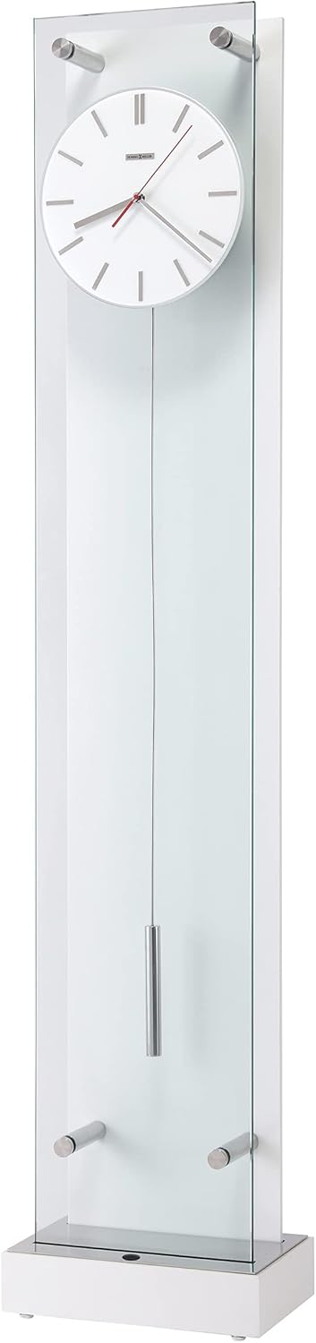 Howard Miller Echo IV Grandfather Floor Clock, White Finished Timepiece for Living Room & Office with LED Lights & Analog Display, Slim...