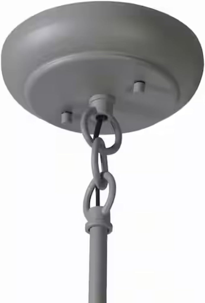Outdoor Mini Pendant Light - Grey Shade, Rustic/Industrial Downlight