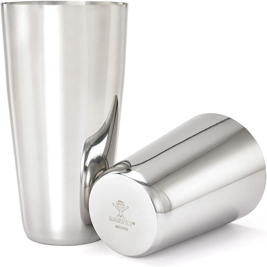 Superfly Tin Set Cocktail Shaker, (18 oz and 28 oz), Heavyweight Stainless, (M37161)
