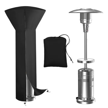 Patio Heater Covers with Zipper and Storage Bag, Heavy Duty 600D Oxford Waterproof Outdoor Heater Cover Wind-Resistant