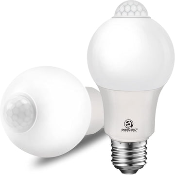 Energetic Motion Sensor Light Bulb, 8.5W (60 Watt Equivalent) E26 Motion Activated Dusk to Dawn Security Light Bulb