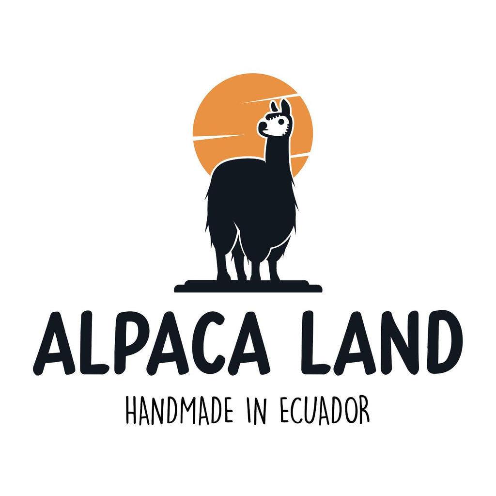 Land, Handmade Ecuadorean Alpaca Wool Small Blankets/Throws (Medium Brown Stripe)