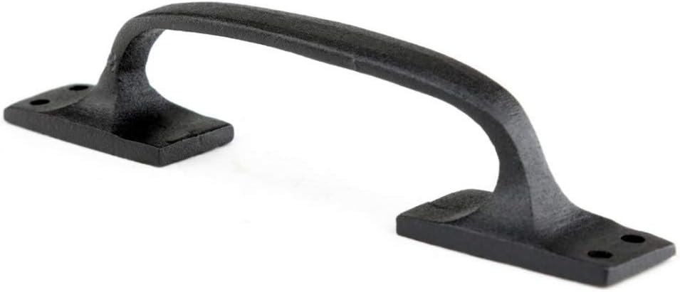 Black Wrought Iron Cup Bin Pull Cabinet Drawer Handle 6 in