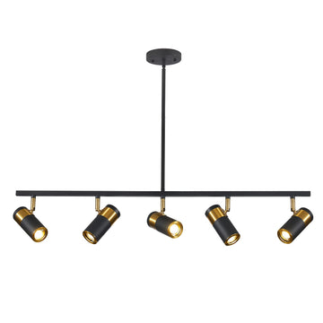 Ceiling Track Lighting Adjustable LED Track Lighting Kit Gold and Black Industrial Ceiling Spot Lighting