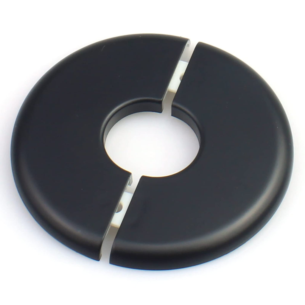 2 Pcs ID 1.0 Inch ABS Wall Split Flange Self-Adhesive Tape Round Escutcheon Plate Cover for Water Pipe Faucet