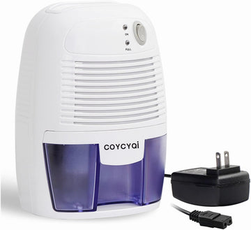 Small Dehumidifier,12V3A adapter，1200 Cubic Feet (215 sq ft) Portable Mini Dehumidifier Quiet Use for High Humidity in