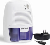 Small Dehumidifier,12V3A adapter，1200 Cubic Feet (215 sq ft) Portable Mini Dehumidifier Quiet Use for High Humidity in