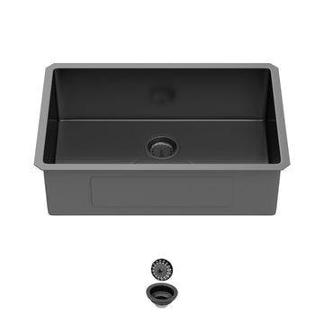 28 Inch Gunmetal Black Undermount Kitchen Sink