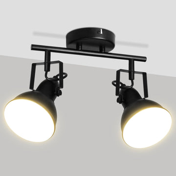 Black Track Light Directional Ceiling Spotlight, E26 Base
