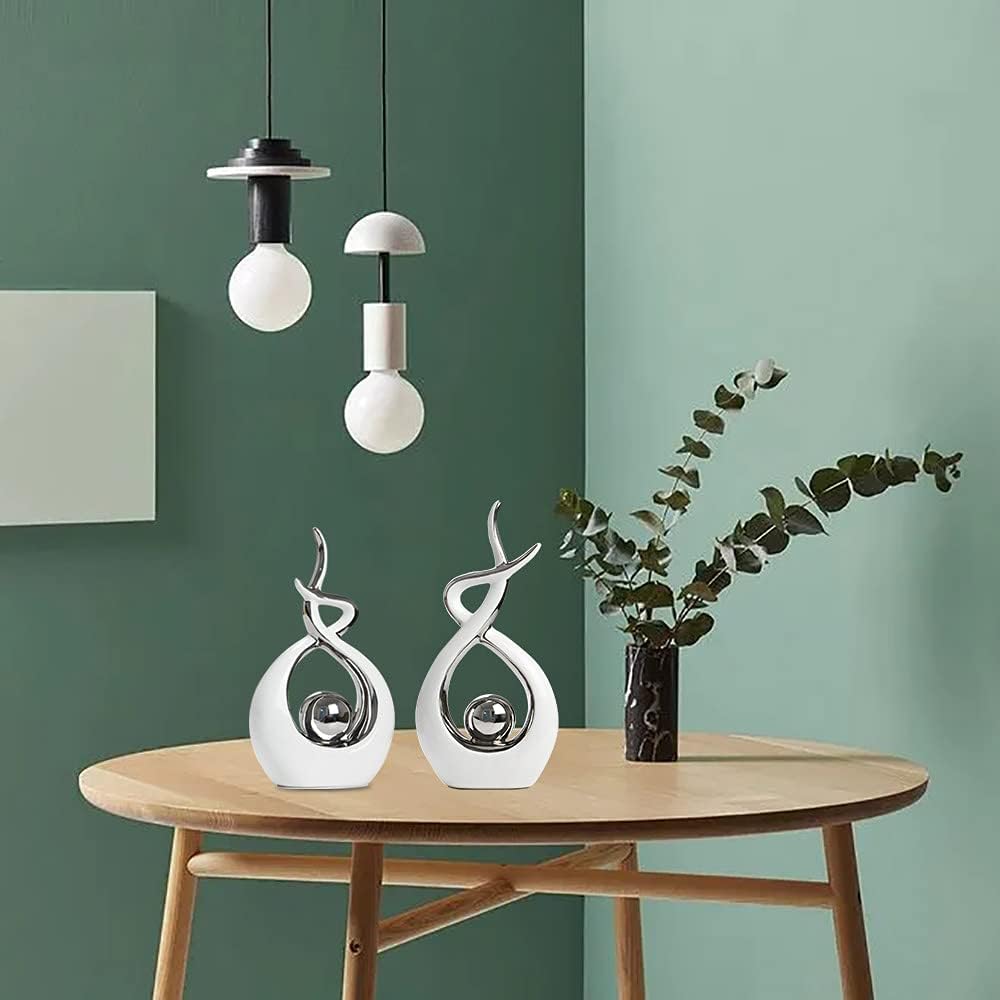 Home Decor Modern Abstract Art Ceramic Statue Table Decorations Living Room Office Centerpiece