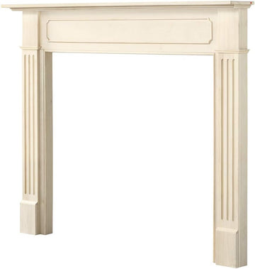 Transitional Styled Wood Mantel Surround, 56"W 42"H, Unfinished