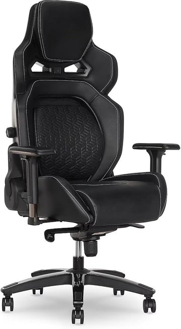 Sharper Image SGX300 Faux Leather Ergonomic Racing Gaming Chair, Black