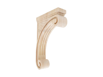 14" Tall Corbel Traditional Solid Rubberwood - 1 PC (C1390-RW-UNF)