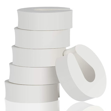 Door Pinch Guards, 6 Packs White Foam Baby Proof Door Stopper- Prevents Finger Pinch Injuries, Slamming Doors &
