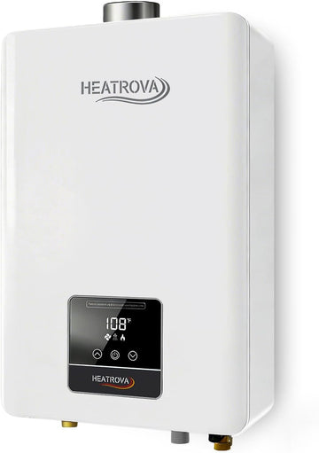 Natural Gas Tankless Water Heater Indoor, HeatRova 4.3 GPM 102, 000 BTU, Instant Hot Water, Constant Temperature