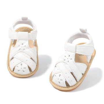 Infant Baby Girl Boy Sandals Comfort Premium Summer Outdoor Casual Beach Shoes with Flower Bowknot Anti Slip Rubber