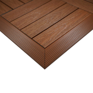 1/6 ft. x 1 ft. Quick Deck Composite Deck Tile Outside Corner Fascia in Honduran Mahogany (2-Pieces/Box)