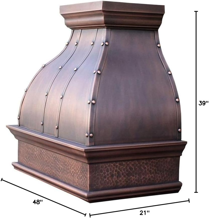 Copper Wall Mount Range Hood Baffle Filters