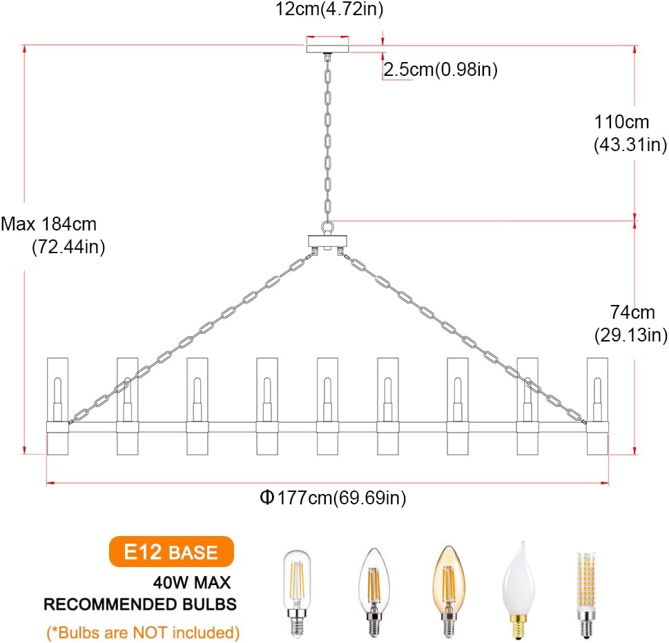 Inspired Ravelle Style 24 Light Black Wagon Wheel Chandelier, Round Chandelier Indoor, Modern Farmhouse Chandelier Decor Light Fixture, Hanging Lighting for Living Room Dining Room Porch Foyer Hallway, 69.69in, E12 Base