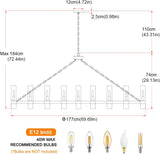 24 Light Black Wagon Wheel Chandelier, Round Chandelier Indoor, Modern Farmhouse Chandelier Decor Light Fixture, Hanging Lighting for Living Room Dining Room Porch Foyer Hallway, 69.69in, E12 Base A115-B0DSVLMXQH