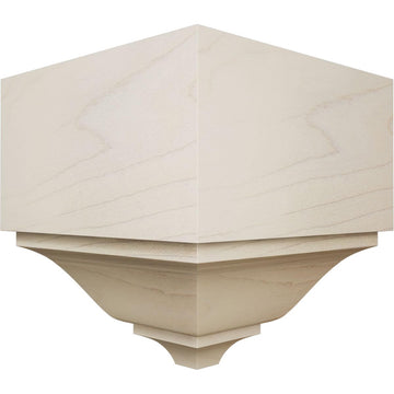 2 3/4"P x 5 5/8"H x 5 1/2"W Solid Hardwood Stain Grade Universal Outside Crown Moulding Block for Profiles