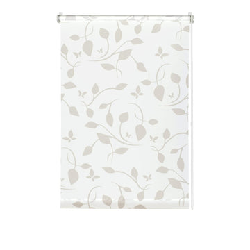 Decor Scandinavian Roller Blind, No Drilling Required, for Gluing or Clamping, Opaque, Translucent, White/Natural, 70
