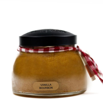 Vanilla Bourbon - 22oz Mama Scented Candle Jar with Lid - Keepers of the Light - 125 Hours of Burn Time, Gift Candle