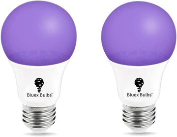 2 Pack LED Black Light Bulb, 9W A19 E26 Blacklight Bulb Level 385-400nm, Body Paint, Glow in The Dark LED Light Bulb