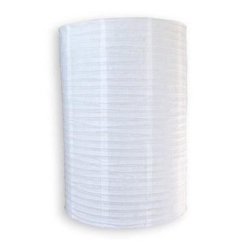 Inspired Noguchi Style PaperLanternStore.com Jumbo White Cylinder Unique Shaped Paper Lantern, 20-inch x 30-inch