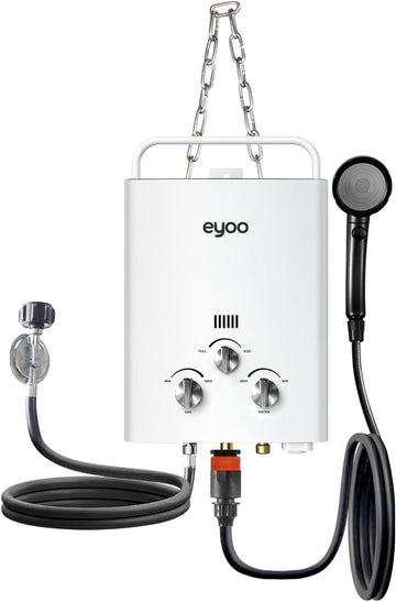 1.32 GPM Portable Propane Water Heater, 34, 000 BTU 5L Tankless Water Heater Gas for Outdoor