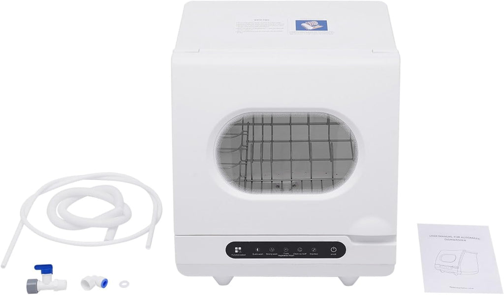 1200W Compact Countertop Dishwasher, 6 Place Settings Portable Dishwasher for Apartment RV