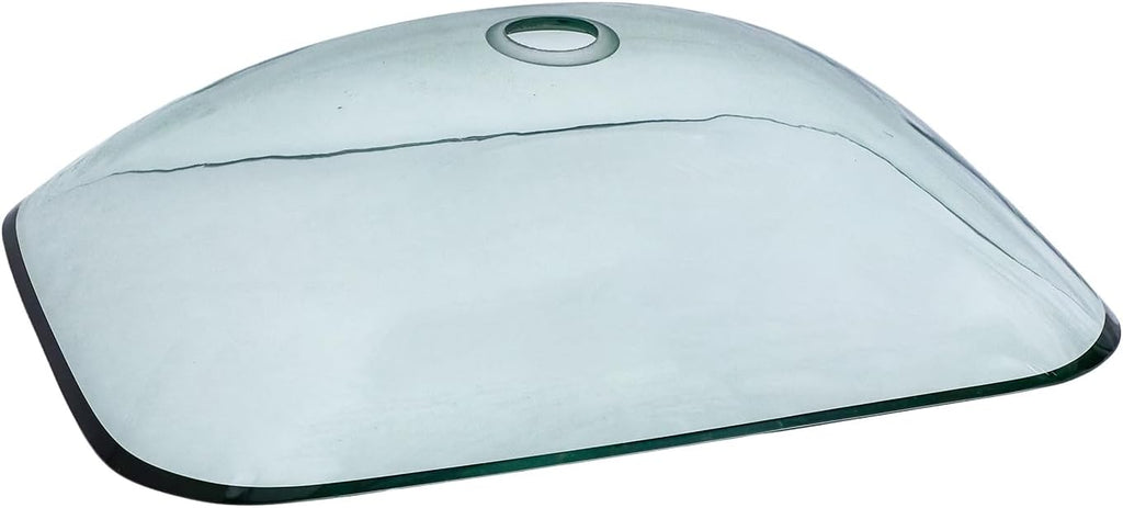 Bathroom Vessel Sink Tempered Glass Bowl Vessel Sink with Pop-up Drain Combo 20-1/4 x 14-1/2 Inch Transparent