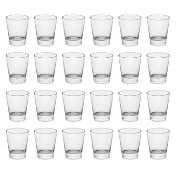 Heavy Base Shot Glasses, 1.5 oz Sets of Clear Shot Glass (24 Pack), Measuring Cup for Espresso, Liquid, and Wine