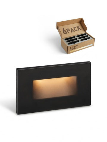 5CCT 120V LED Step Lights, Horizontal, Black