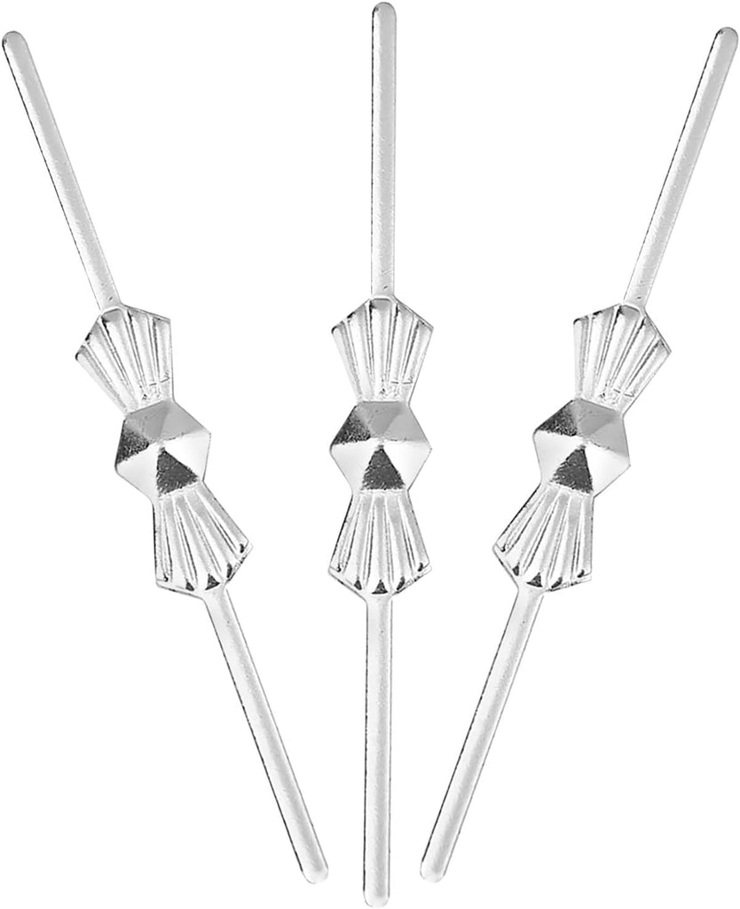 Chandelier Bow Pin 40mm Chandelier Crystal Connectors Clips Pin Silver Butterfly Pendant Lamp Replacement Parts 200PCS