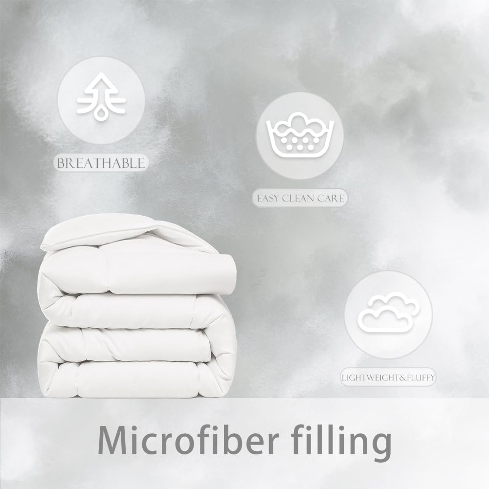 Lightweight Duvet Insert Oversized King, Thin Comforter 120x98