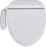 Round Smart Bidet Toilet Seat with Unlimited Warm Water, Vortex Wash, Heated Seat, Warm Air Dryer, Front and Rear Wash, LED Light, White