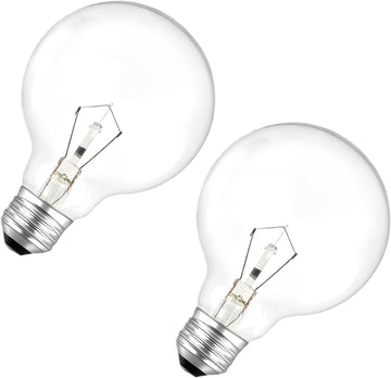 （2 Pack G25 Globe Light Bulbs - 40W Incandescent Light Bulb, G25 Double Life Globe Bulb,2700K Soft White, E26 Base